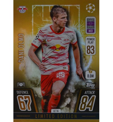 Topps Match Attax Extra Champions League 2021/2022 GOLD Limited Edition Dani Olmo (RB Leipzig)